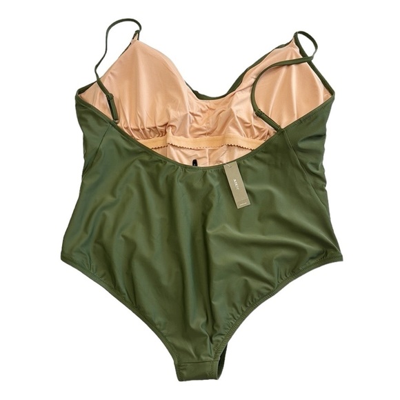 J. Crew Scoopneck One Piece Swimsuit Women's Plus 24 Green New BF162 - Picture 3 of 15